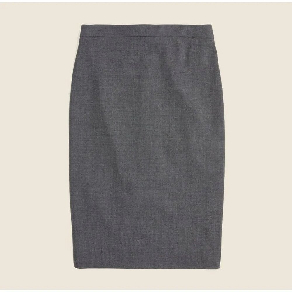 J. Crew 365 Wool Gray Pencil Skirt - matches Parke blazer - 6 Petite 6P